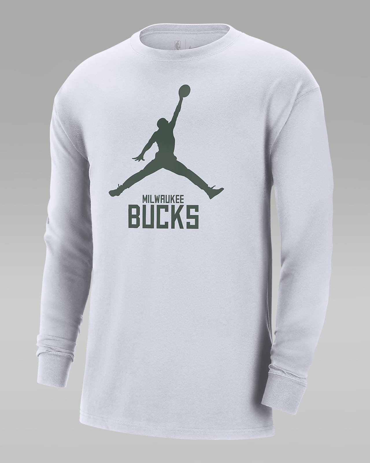 Playera de manga larga de la NBA Jordan para hombre Milwaukee Bucks Essential