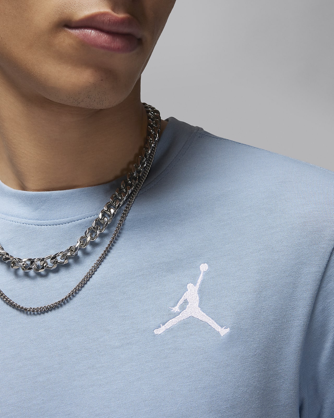 T shirt jordan argento deals