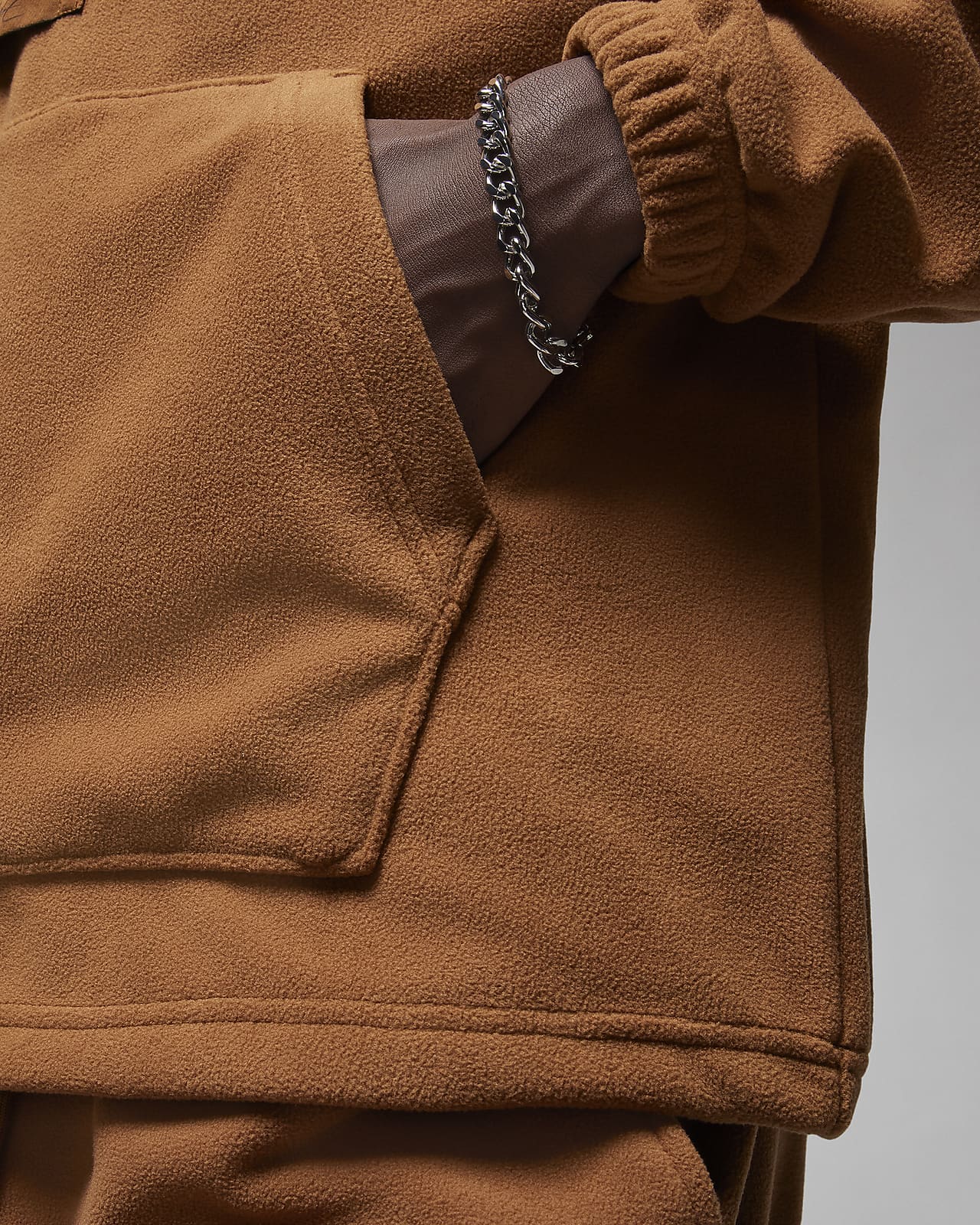 Felpa in fleece con zip a met lunghezza per l inverno Jordan Essentials Uomo