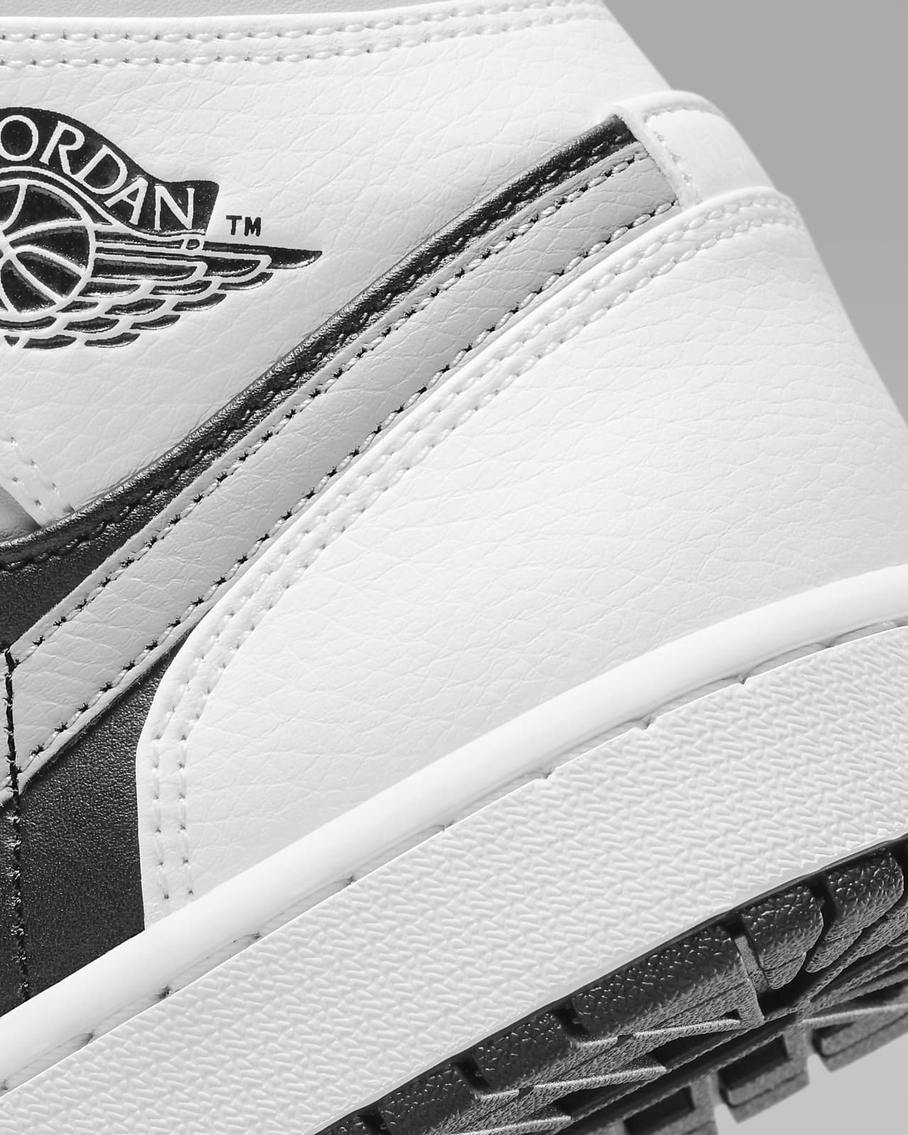 【箱傷有】Air Jordan 1 Mid Shoe WHITE SHADOW