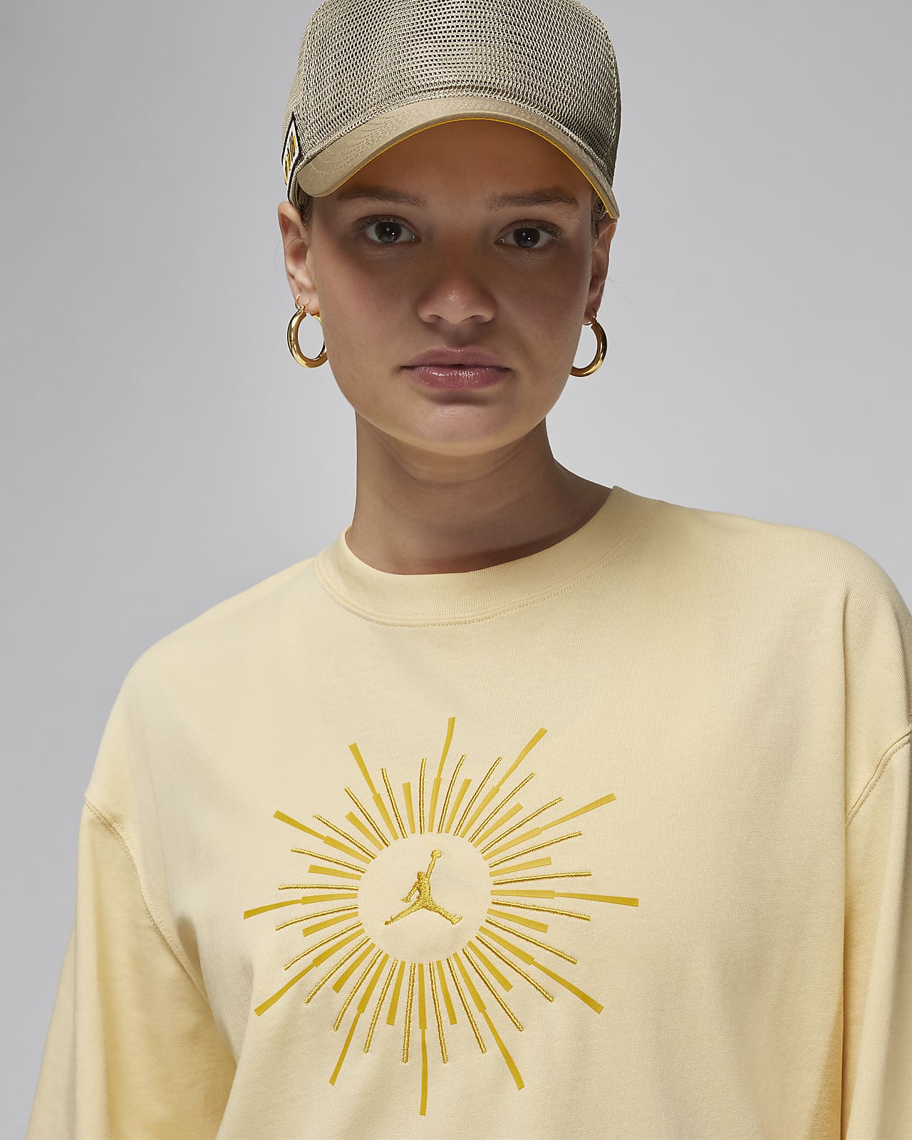 T shirt oversize a manica lunga Jordan Flight Donna