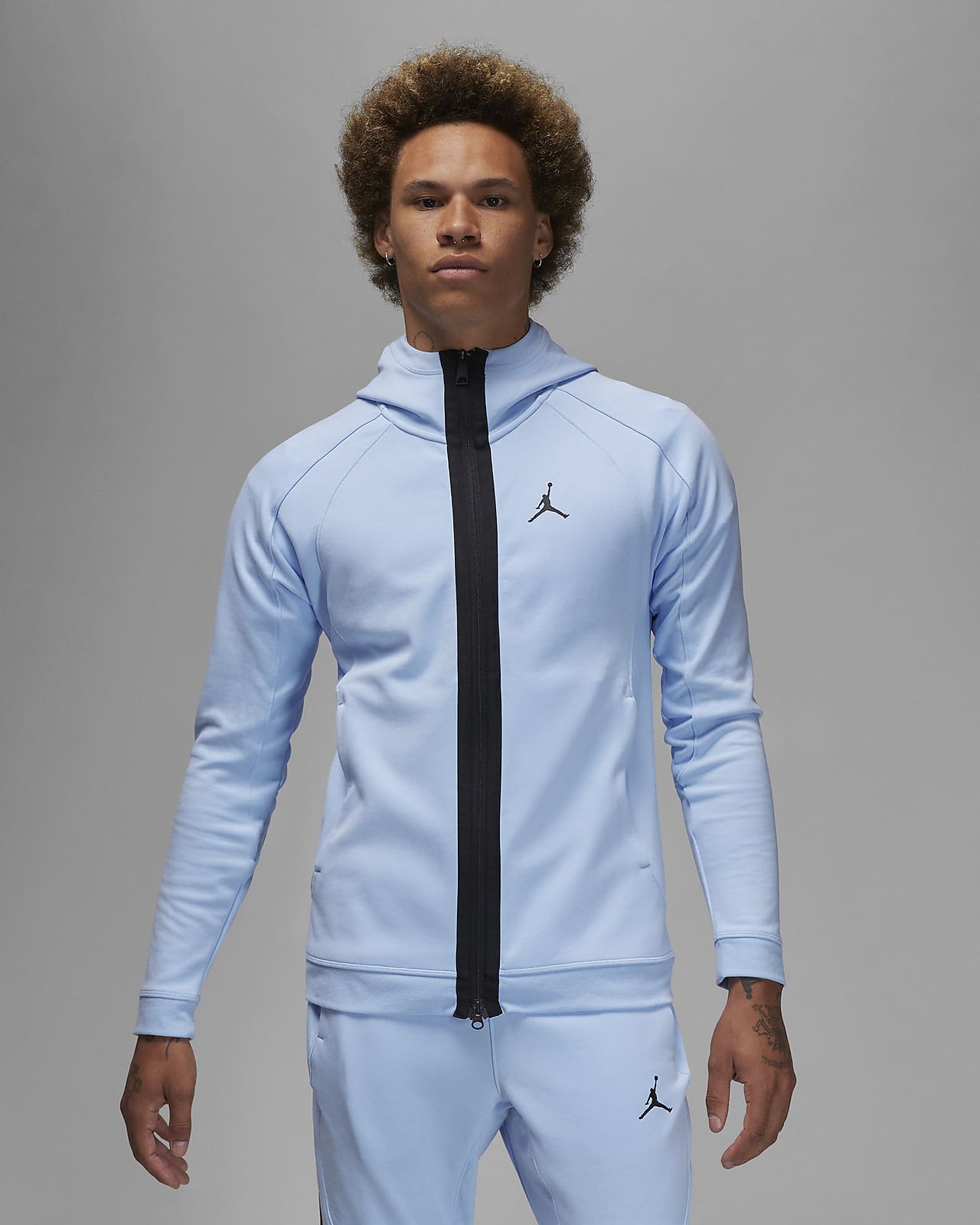 Jordan Dri-FIT Sport-Air Fleece-hættetrøje med fuld lynlås til mænd