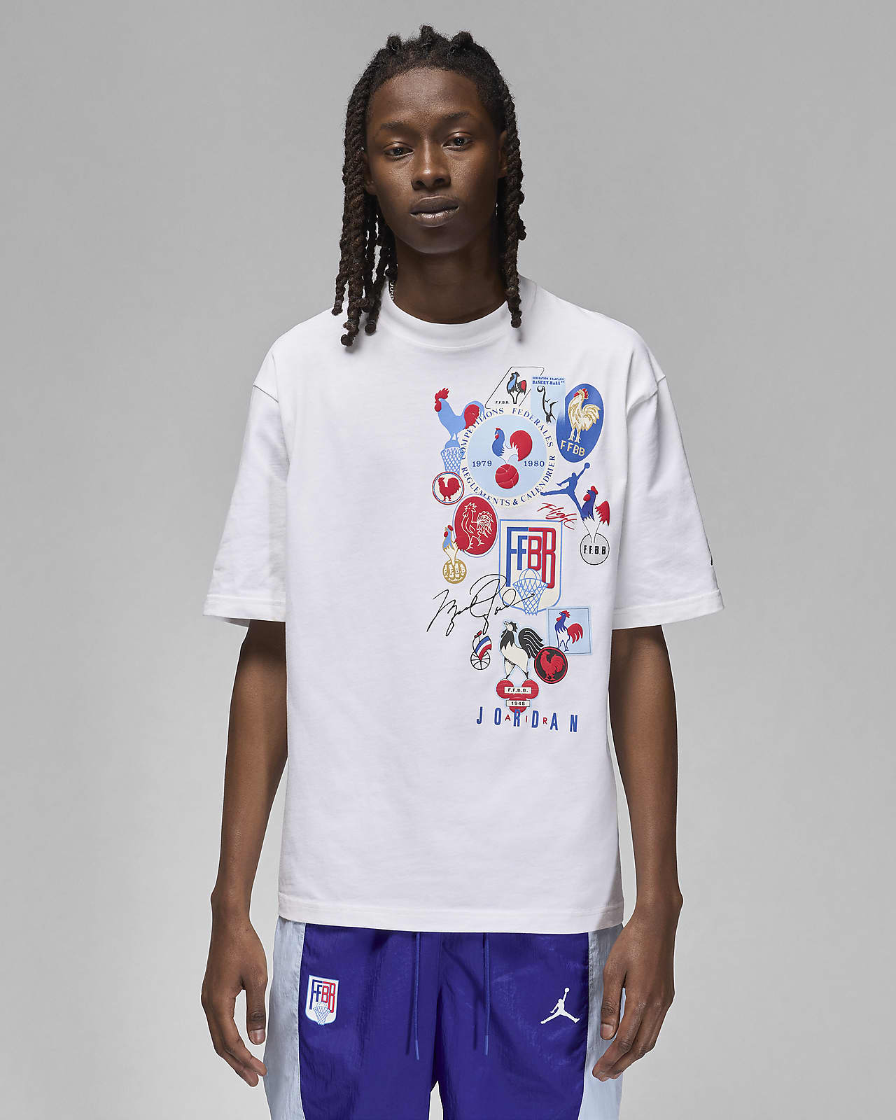 Jordan Sport x Fédération Française de Basketball Erkek Tişörtü