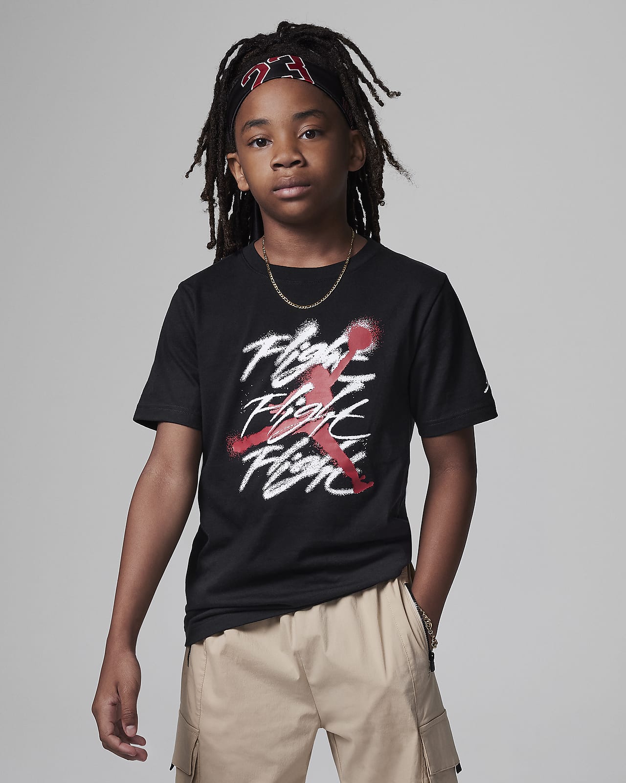 Jordan Jumpman Flight Sprayed Tee Older Kids T Shirt. Nike UK