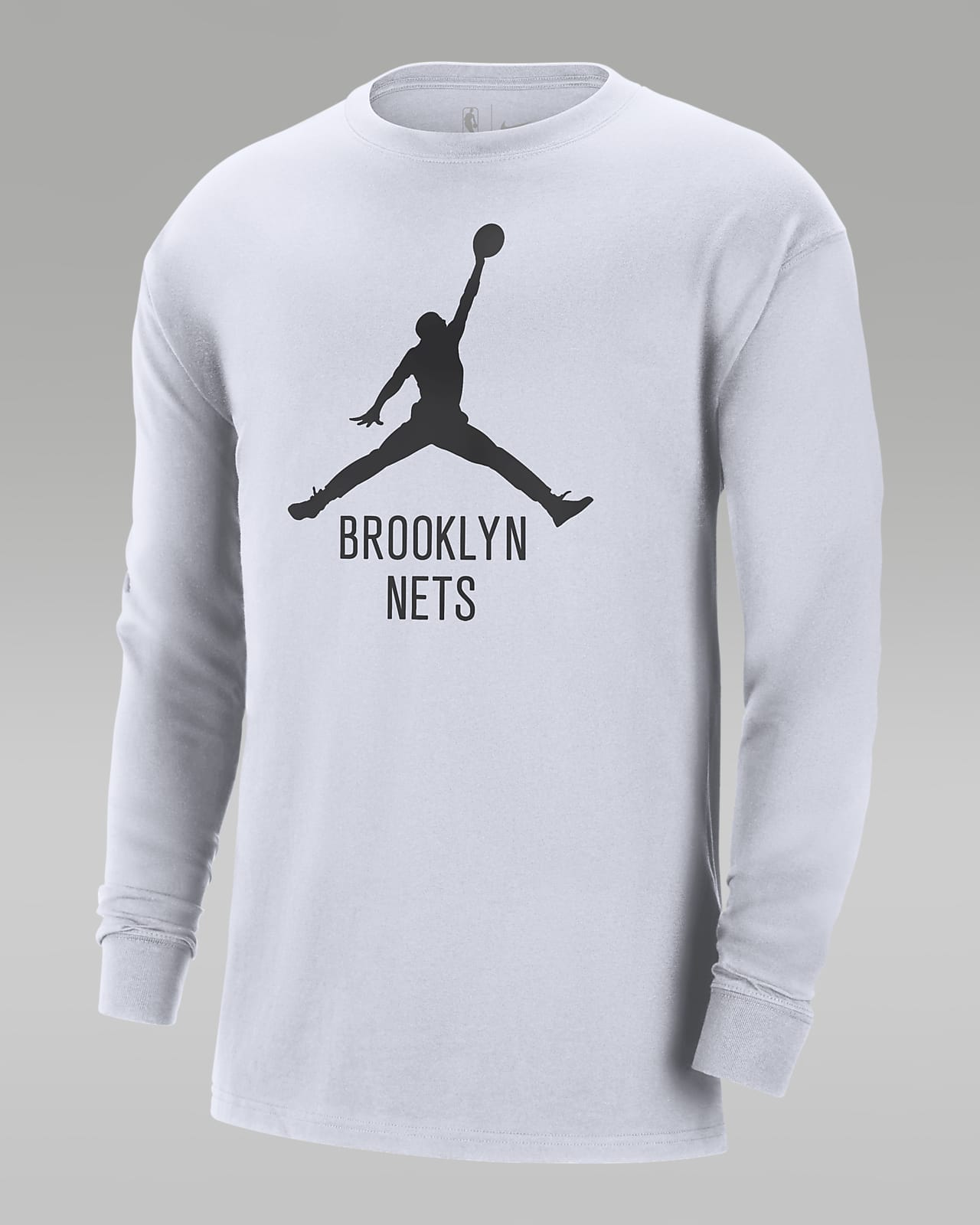 Långärmad NBA-t-shirt Brooklyn Nets Essential Jordan för män