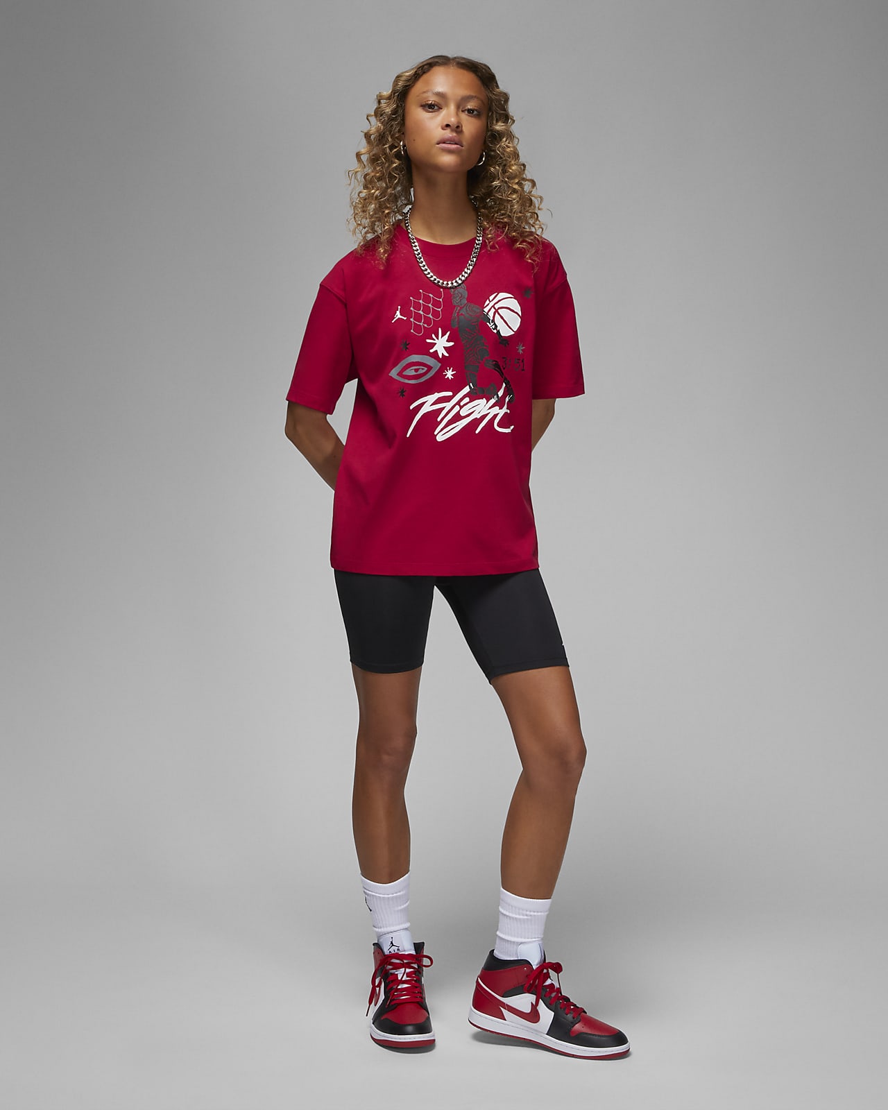 T shirt jordan donna rosso store
