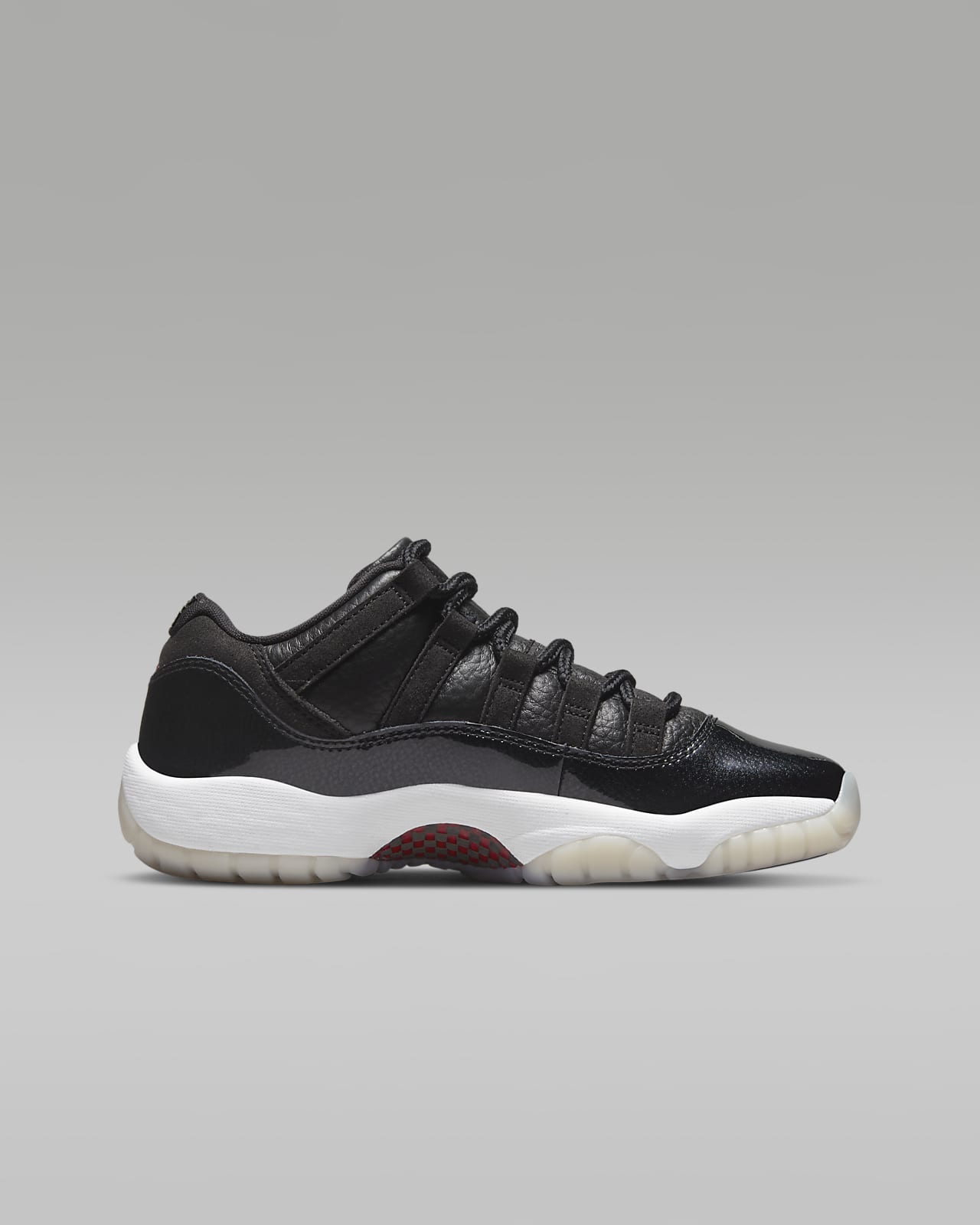 Air Jordan Black/White Fabric and Patent Leather Jordan 11 Retro