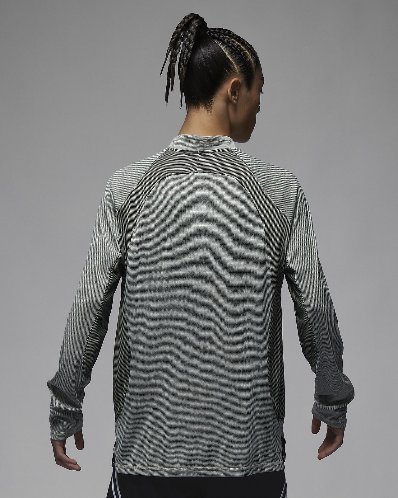 NIKE Jordan Brand Dri-Fit Men's Long-Sleeve Compression Shirt XS Small Gray