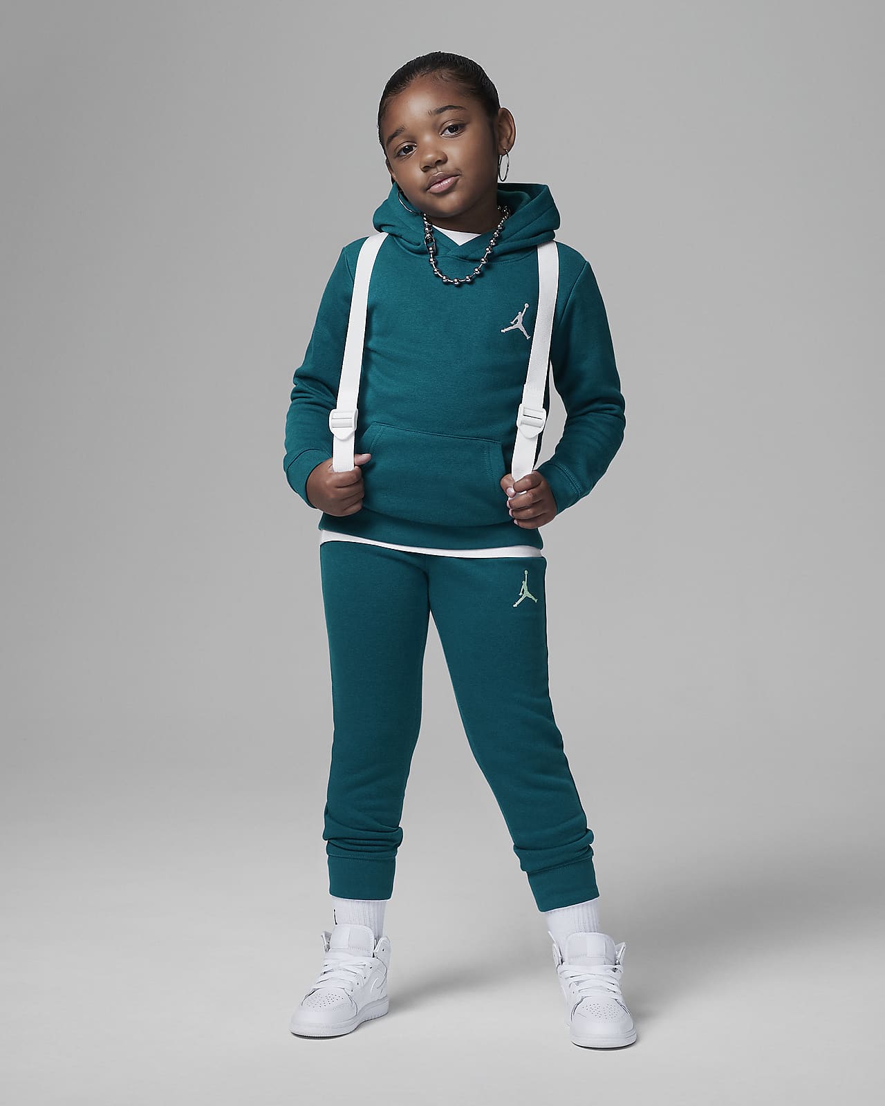 Conjunto de sudadera con gorro de dos piezas para ni os talla peque a Jordan MJ Essentials Fleece Pullover Set