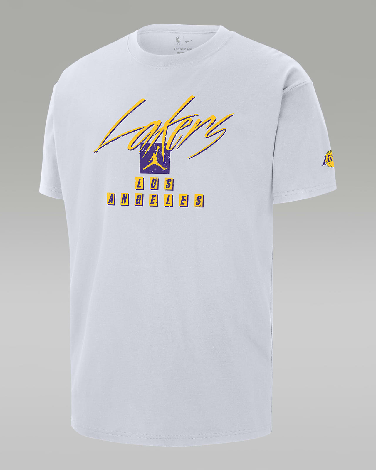 Jordan Max90 NBA-t-shirt Los Angeles Lakers Courtside Statement Edition för män