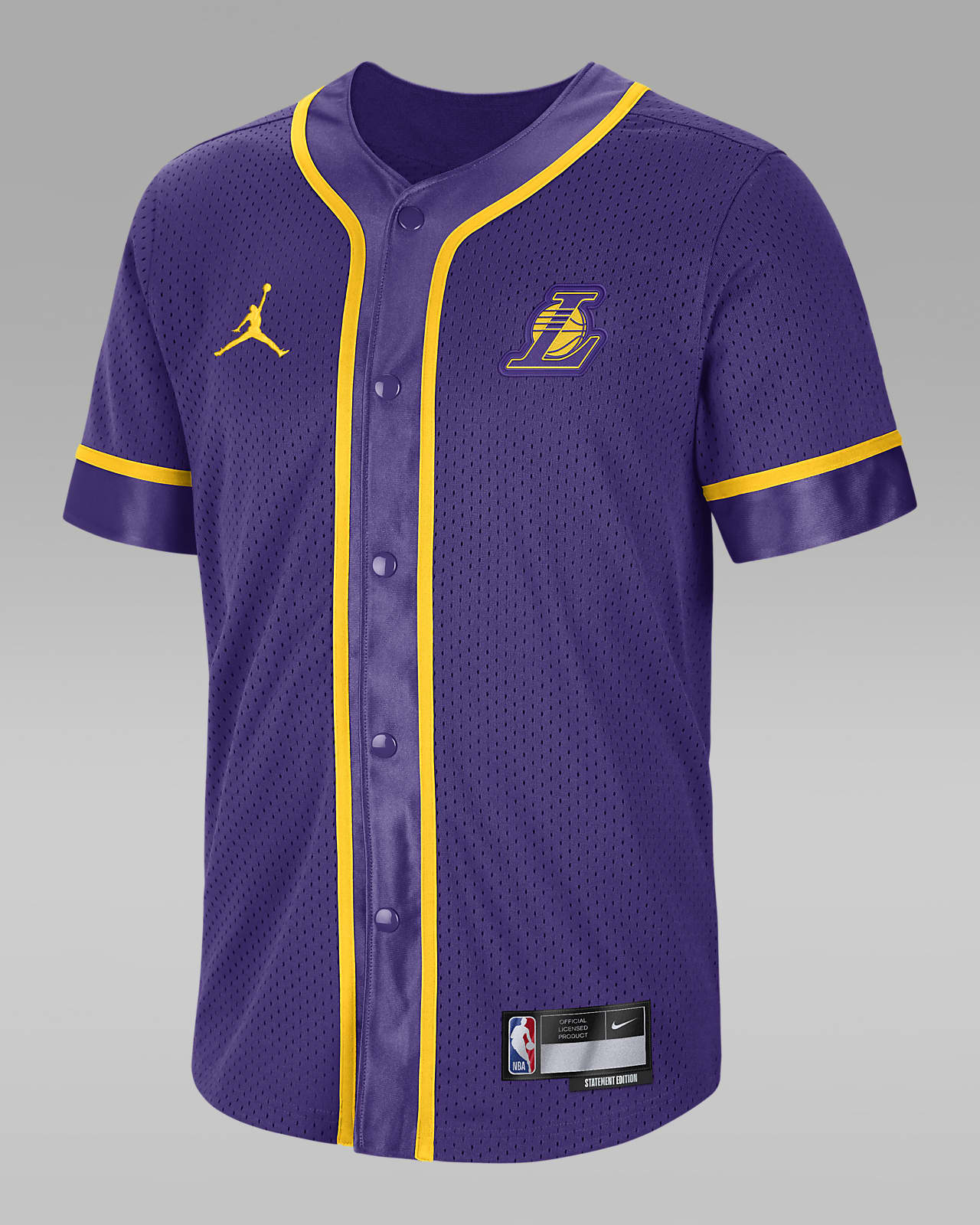 Camisola de manga curta Jordan Dri-FIT NBA Los Angeles Lakers Statement Edition para homem