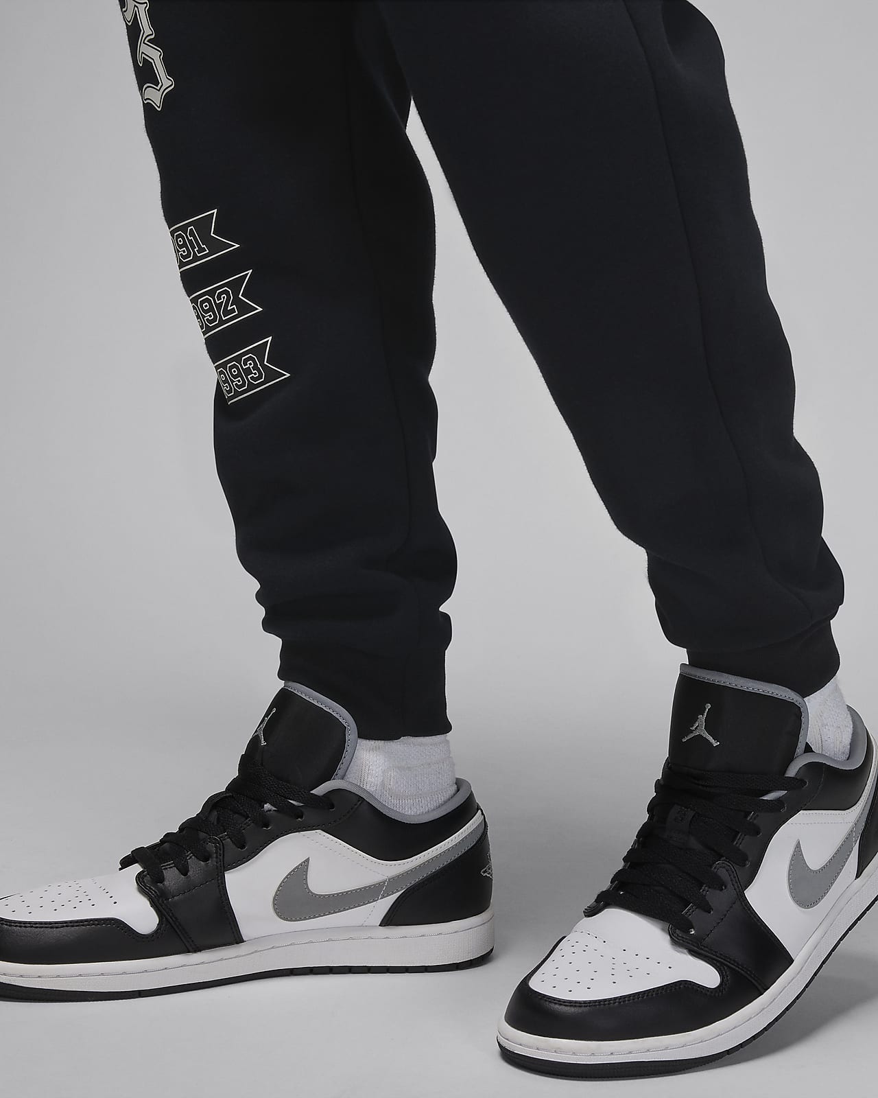 Nike Bas de Survêtement Jordan Essentials Fleece - Gris/Noir/Blanc
