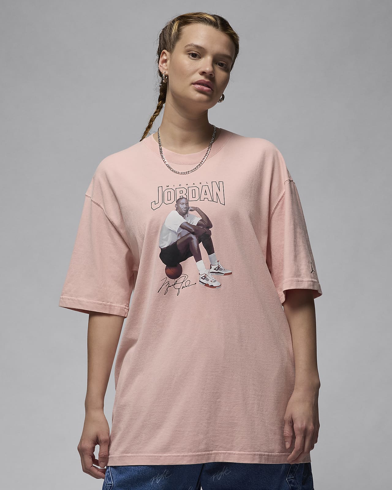 Γυναικείο T-Shirt σε φαρδιά γραμμή με σχέδιο Jordan
