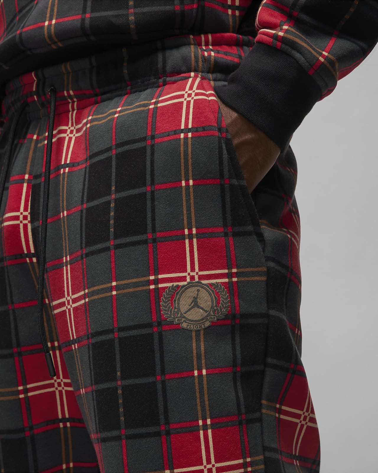 Red checkered shop nike tracksuit