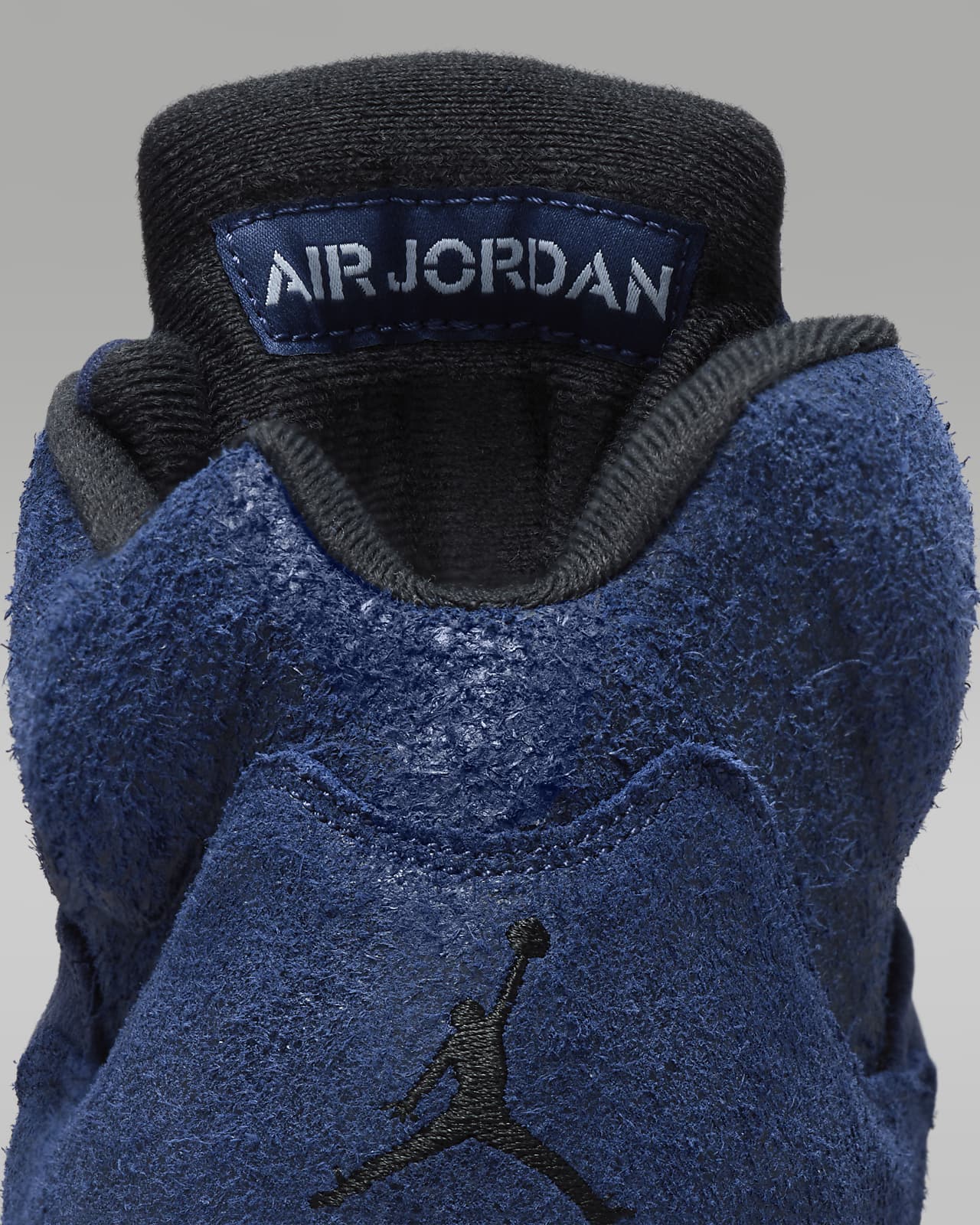 Jordan retro 5 shop blue suede men's shoe
