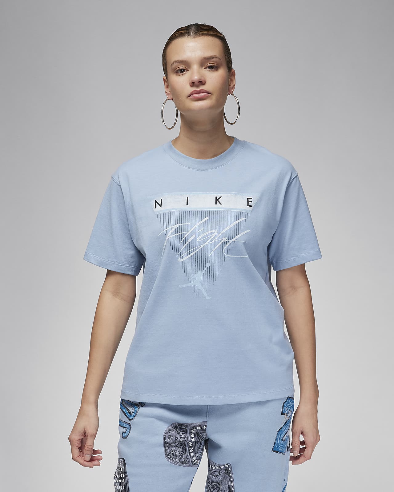 Tee shirt nike bleu femme sales