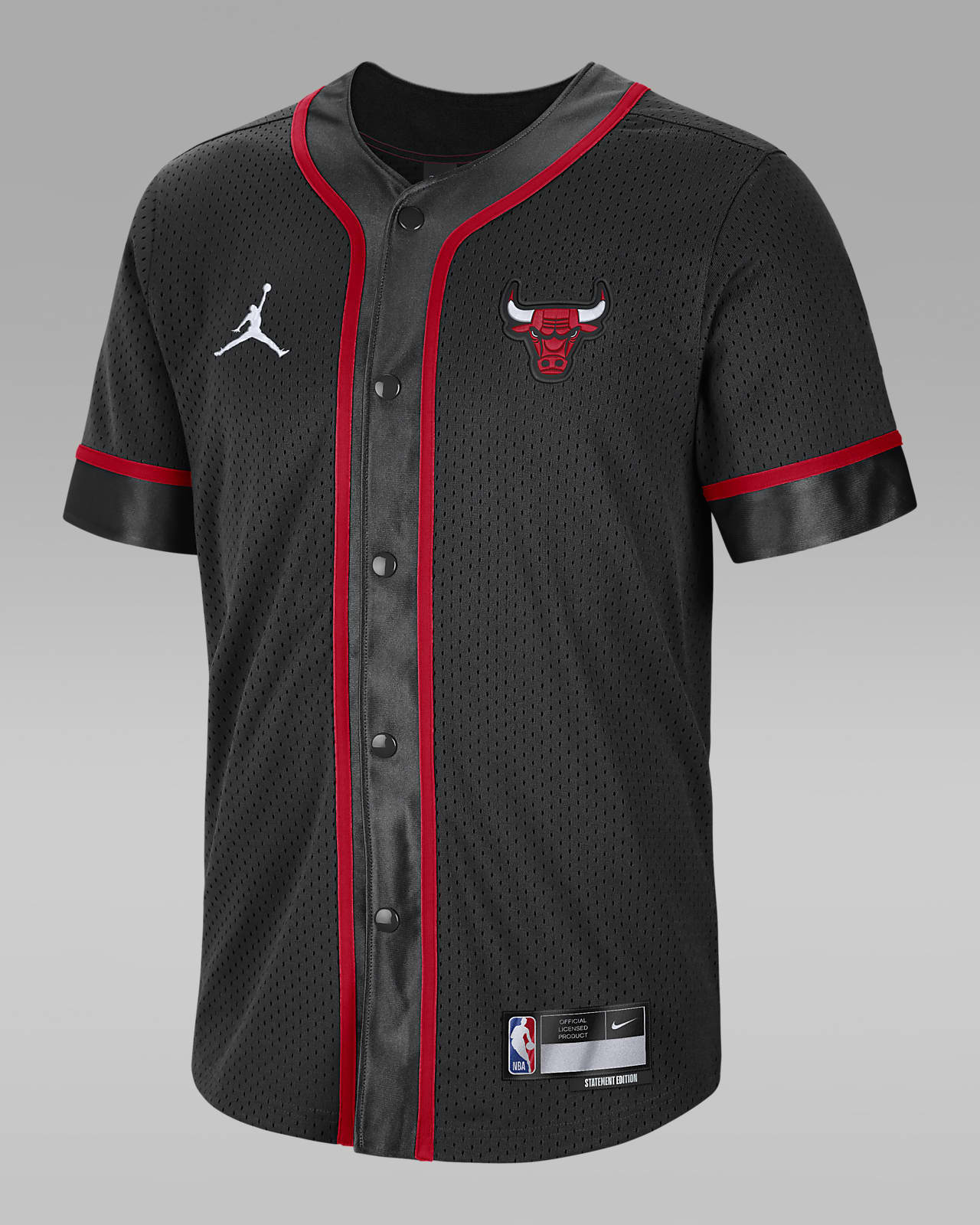 Chicago Bulls Statement Edition Jordan Dri FIT NBA herentop met korte mouwen