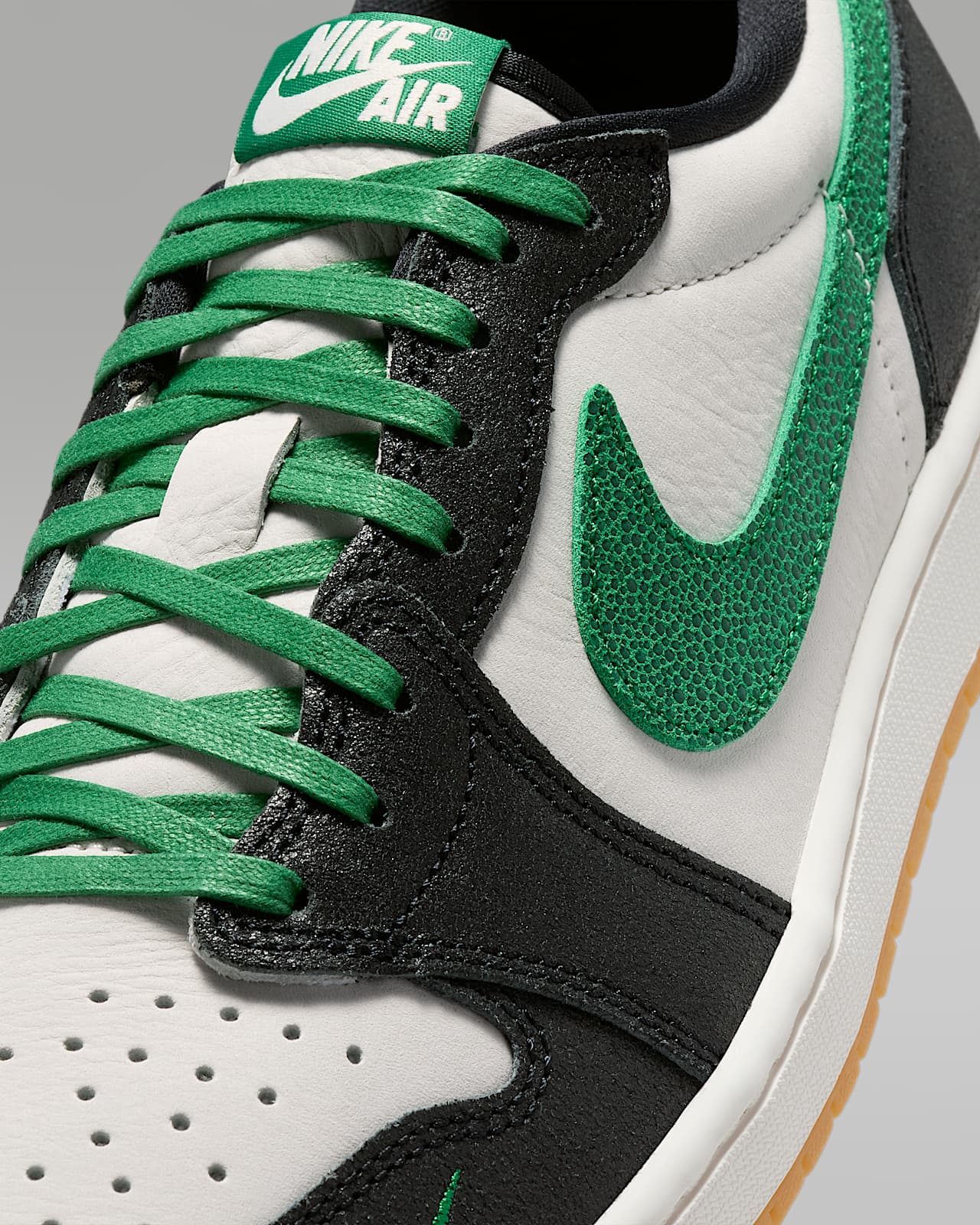 Air Jordan 1 Retro Low OG "Phantom and Pine Green" Men's Shoes