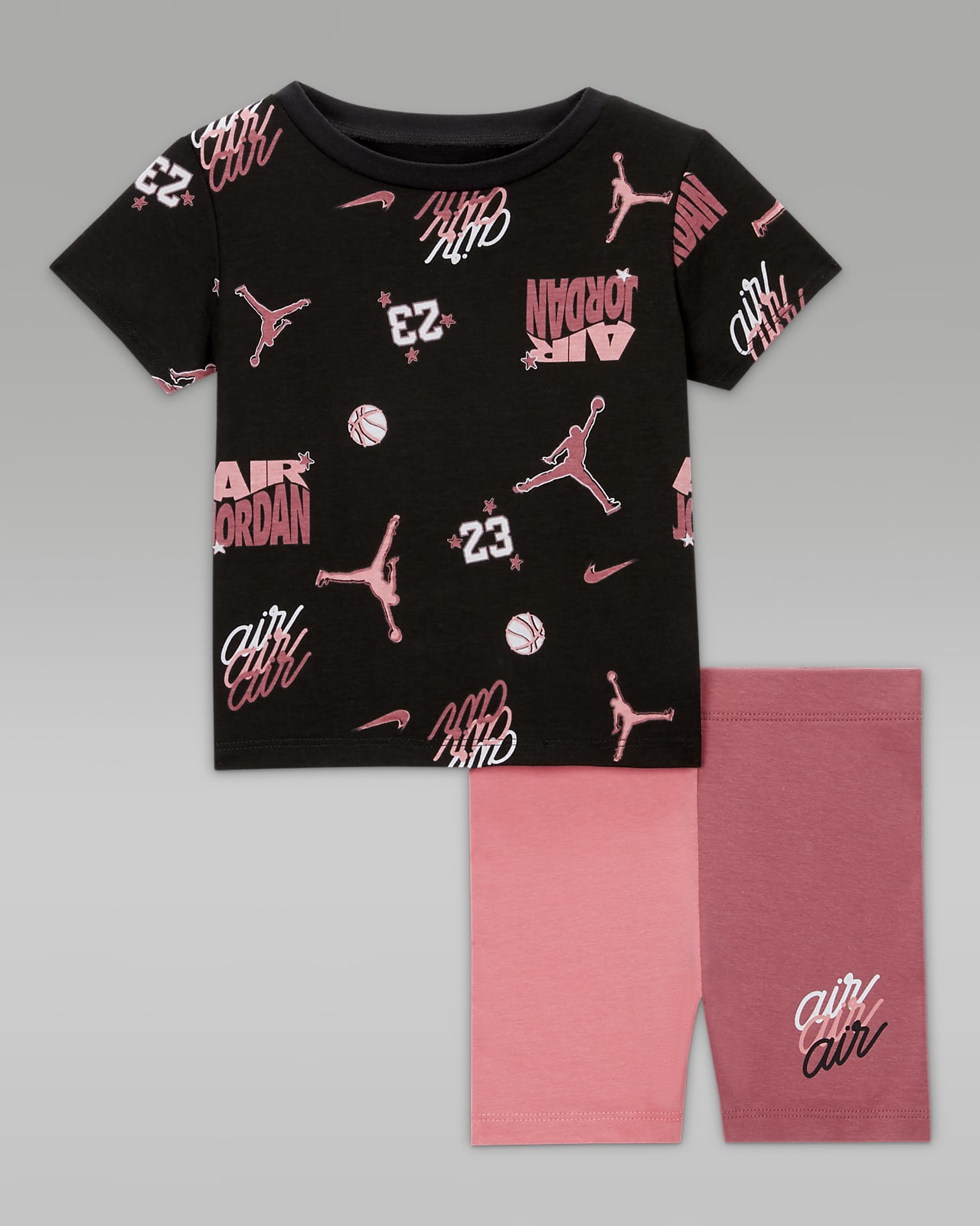 Nike Graphic Tee and Printed Leggings Set Little Kids 2-Piece Set
