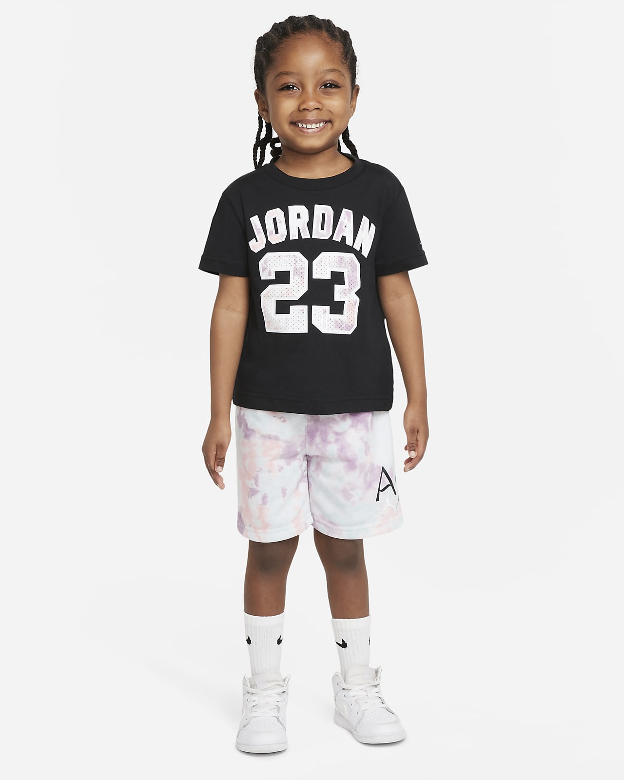 Nike grey shorts top and crop top set