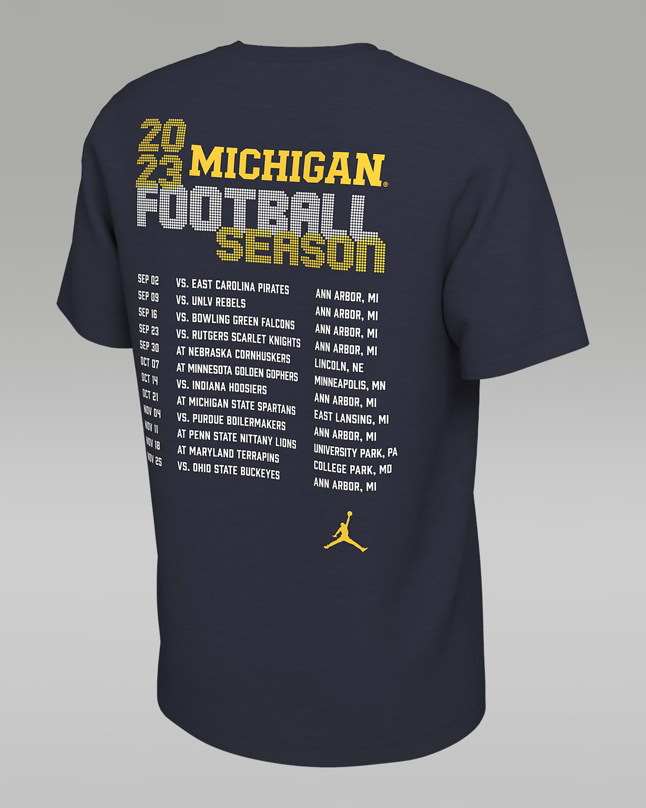 Michigan Schedule Men s Nike College T Shirt. Nike