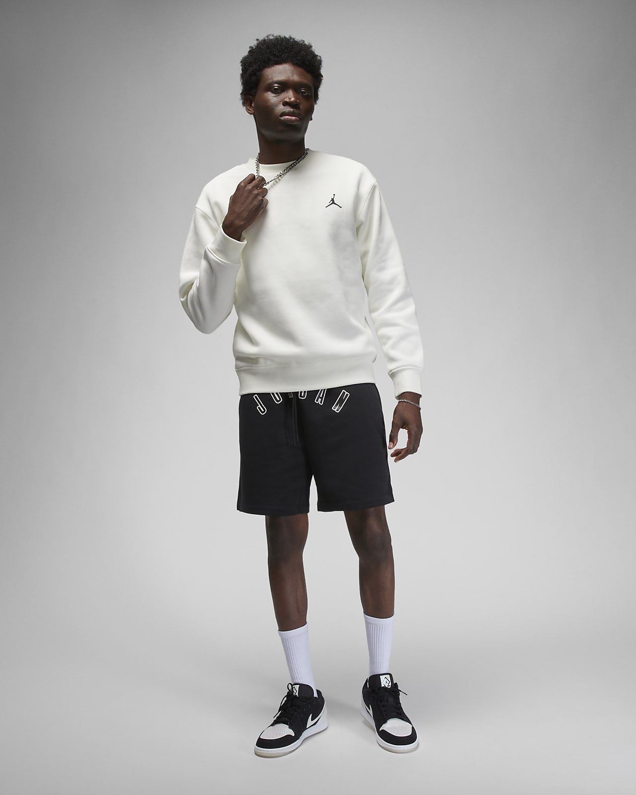 Jordan MVP Graphic Crew Sweatshirt - Sail/Black - Mens