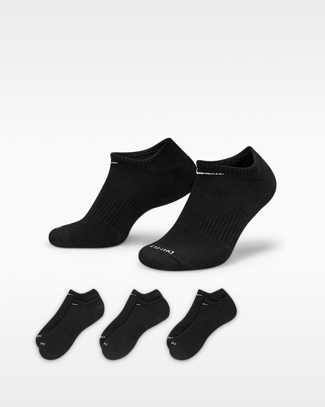 Nike Everyday Plus Cushion Training No-Show Socks (3 Pairs)