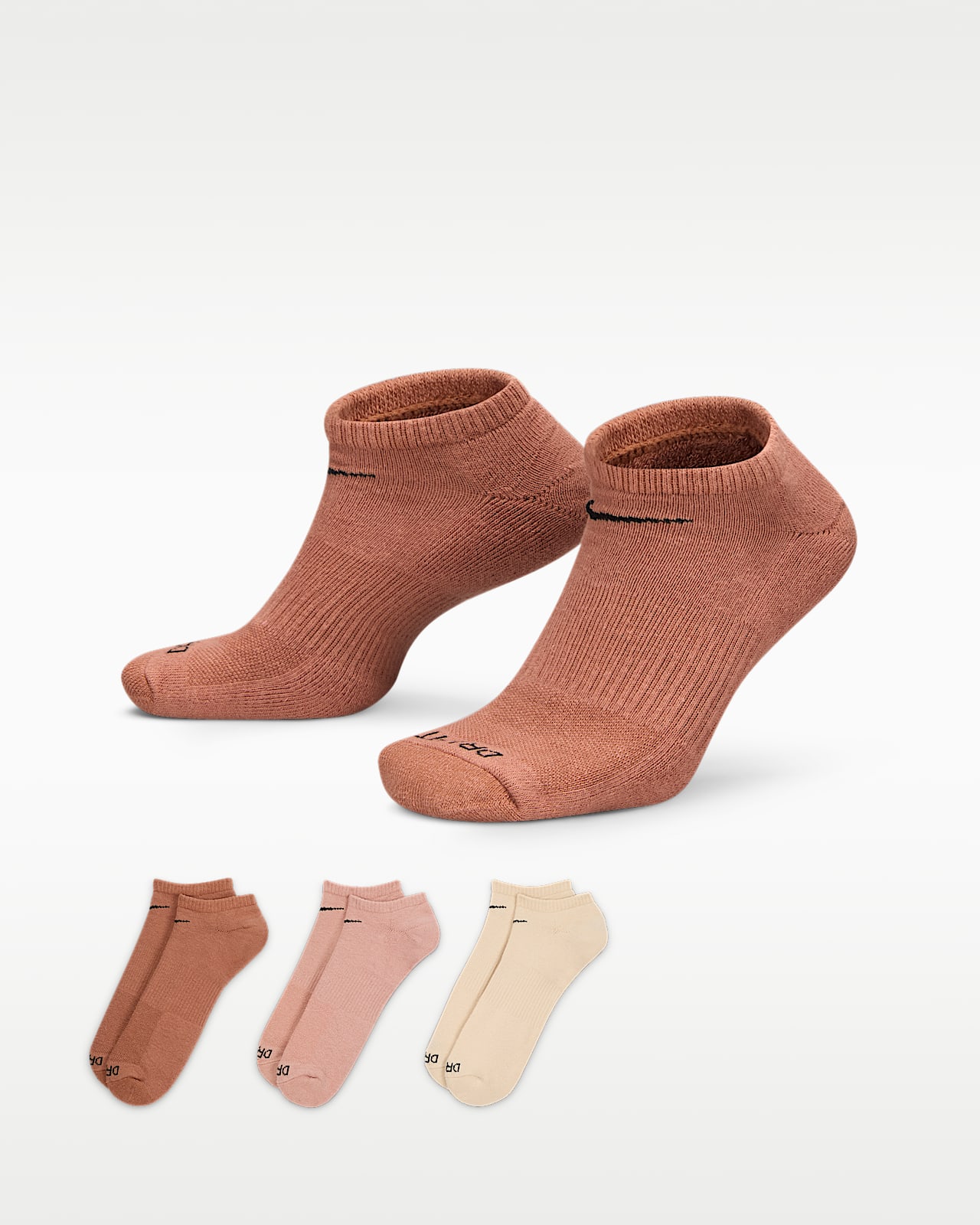 Nike Everyday Plus Cushion Training No-Show Socks (3 Pairs)