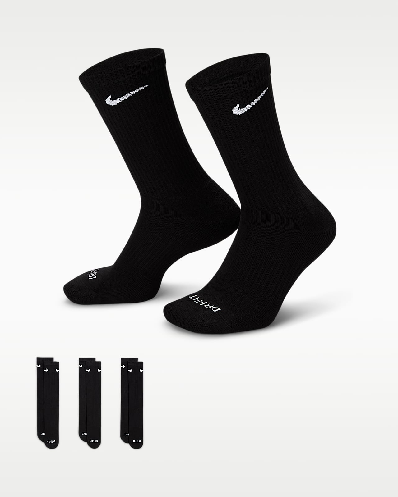 Nike Everyday Plus Cushioned Training Crew Socks (3 Pairs)