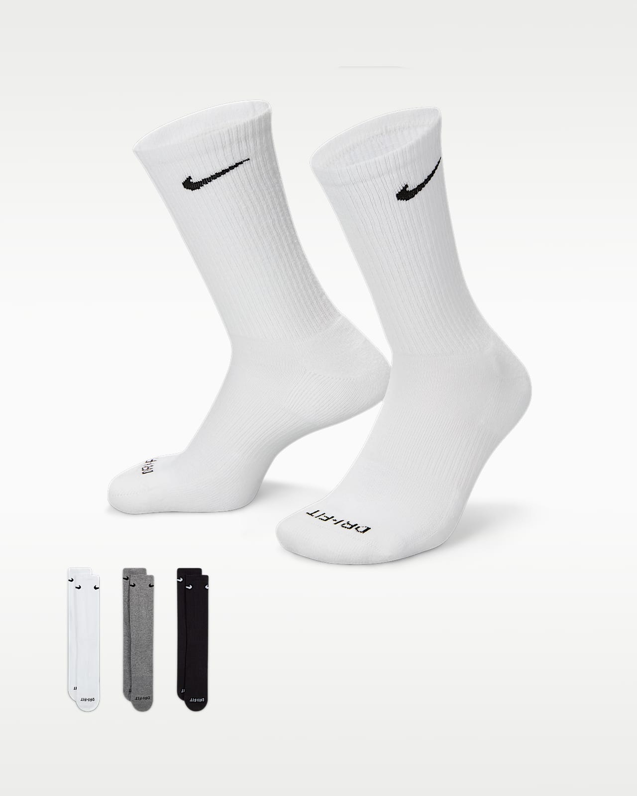 Nike Everyday Plus Cushioned Training Crew Socks (3 Pairs)