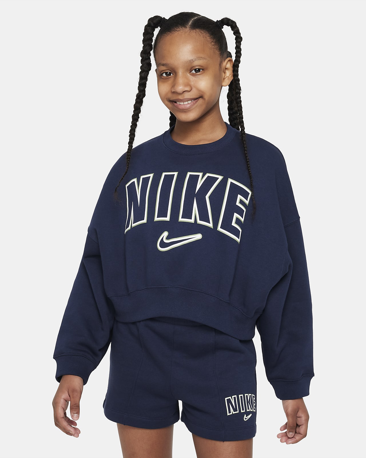 Nike Sportswear Older Kids' (girls') Fleece Crew-neck Sweatshirt. Nike Uk