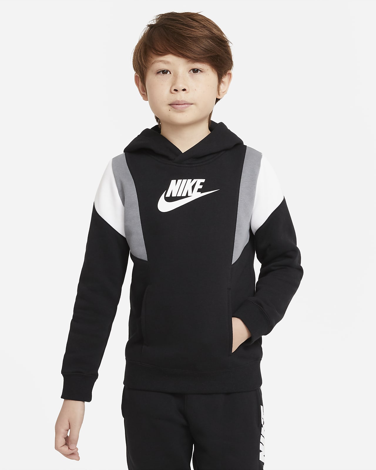 Sudadera con capucha sin cierre para niño talla grande Nike Nike.com
