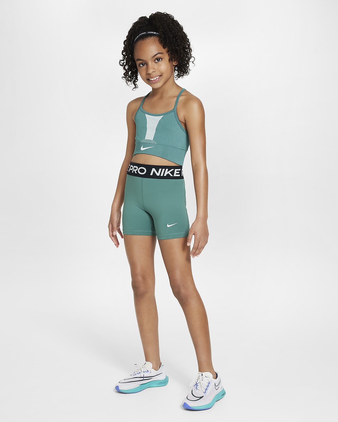 Nike Pro Older Kids Girls Shorts. Nike AT