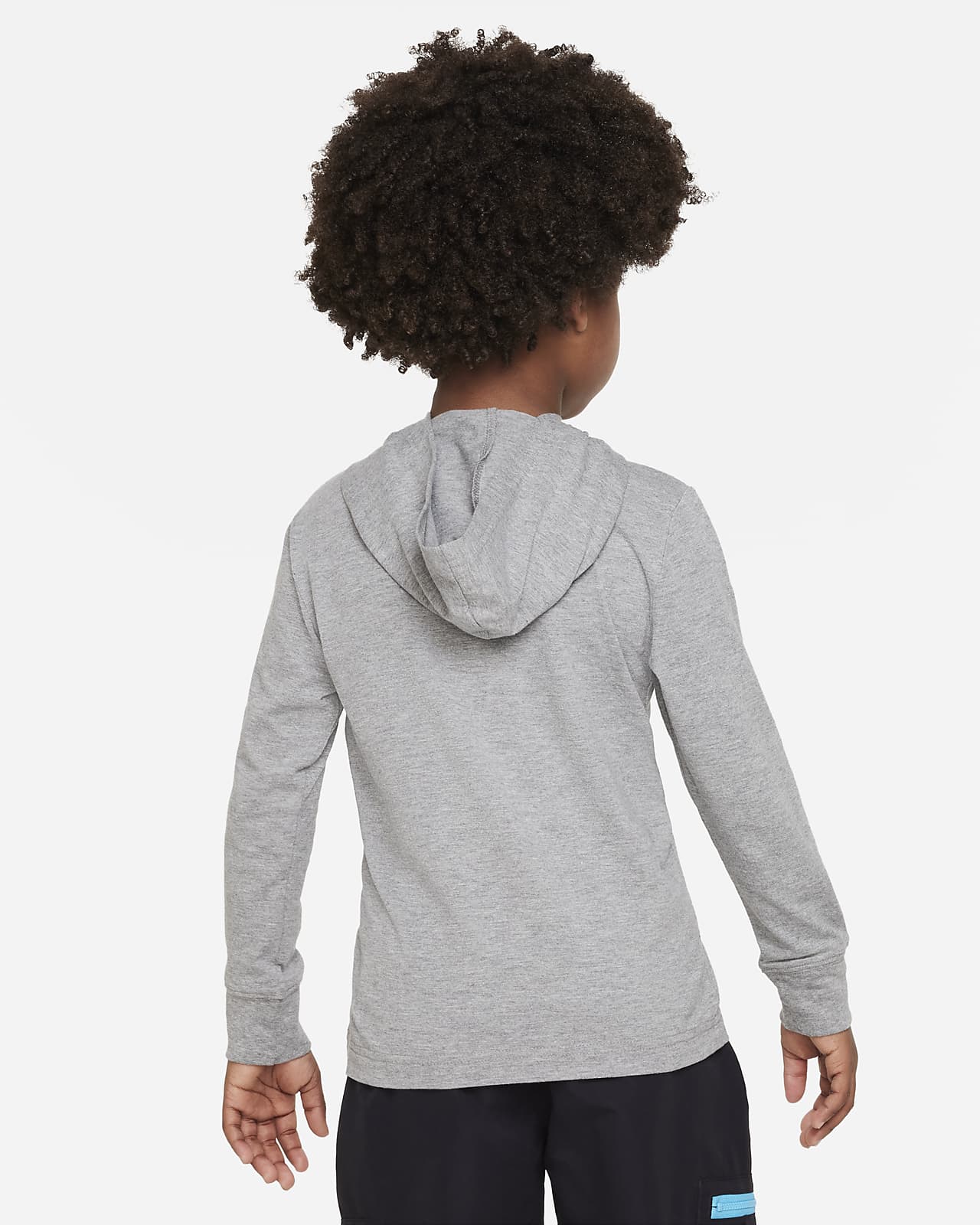 Nike Sportswear Futura Hooded Long Sleeve Tee Little Kids\' T-Shirt.