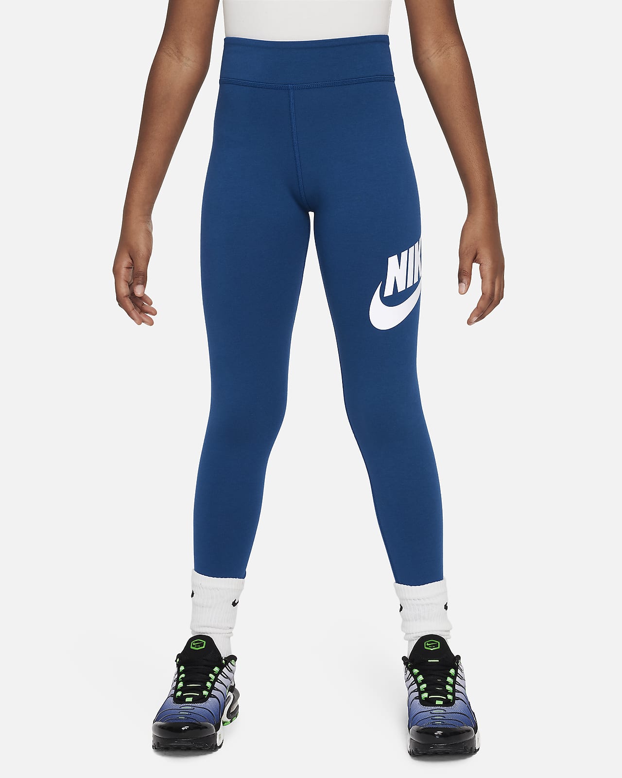 Nike Plus essential leggings in black with futura logo print