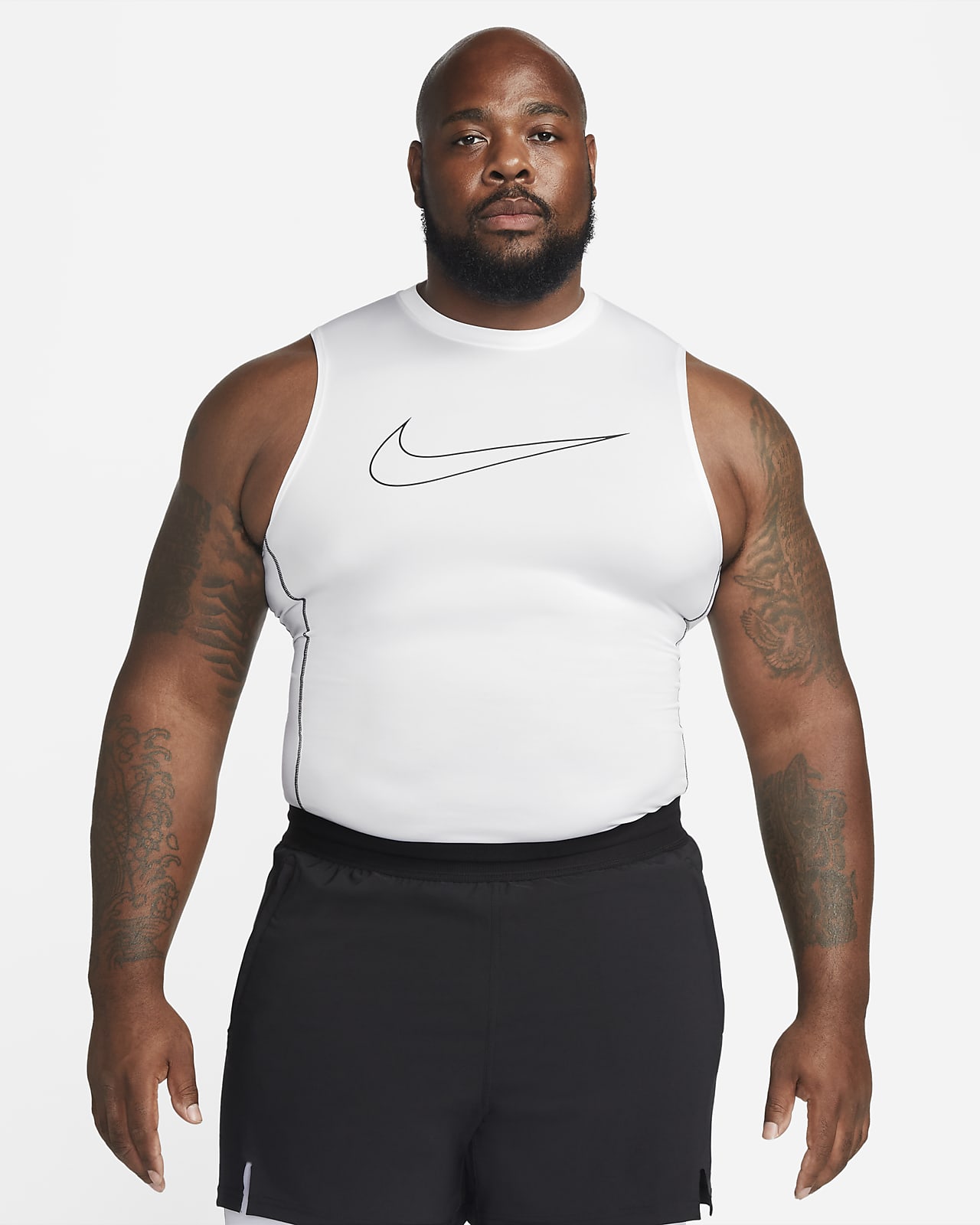 Nike Pro Dri-FIT Men's Tight Fit Sleeveless Tank Top (as1, Alpha