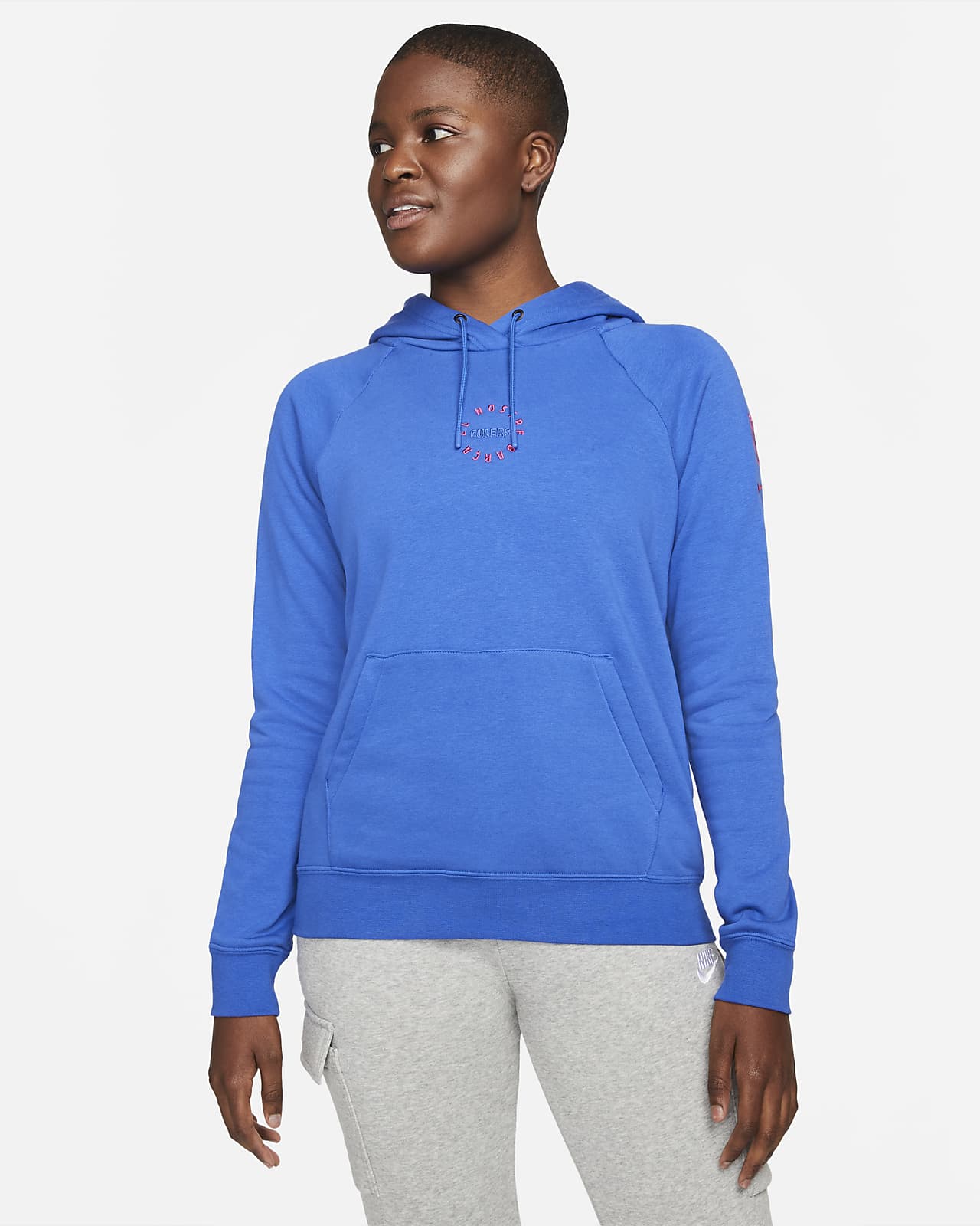 royal blue nike pullover hoodie