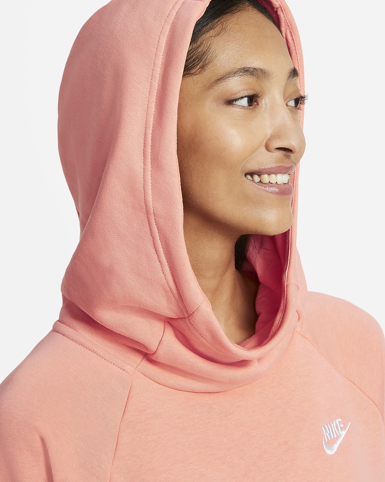 nike women's funnel neck fleece hoodie