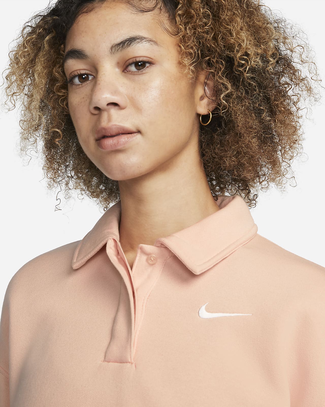 Tree Immersion Assets Nike Sportswear Phoenix Fleece Women's 3/4-Sleeve Crop Polo Sweatshirt. Nike .com