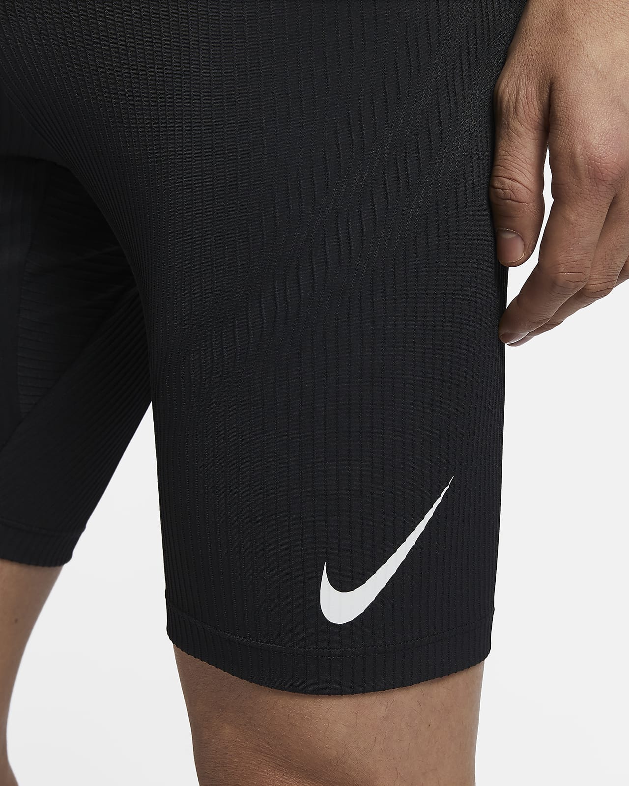 Buy Nike Men's AeroSwift 1/2-Length Running Tights Black/White S