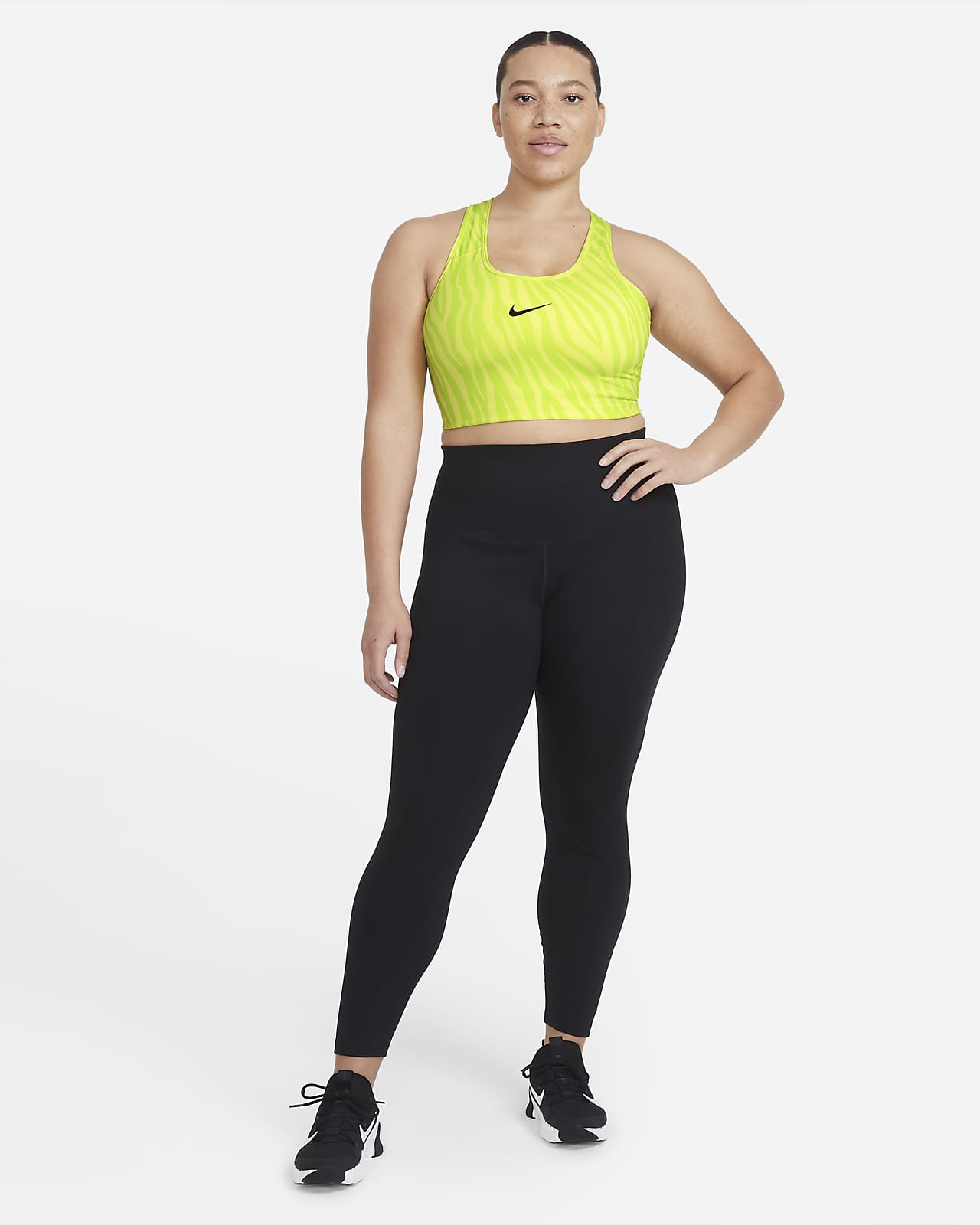 Women's Nike Swoosh Icon Clash Shimmer Sports Bra DM0913 010 Size