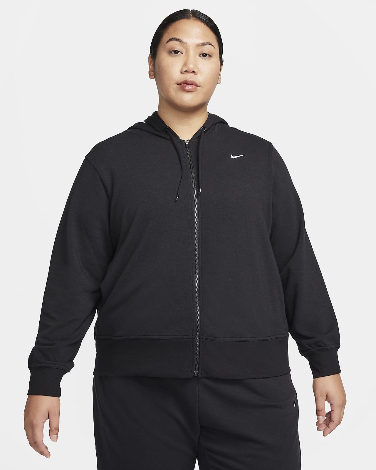 Nike Dri-FIT One Women's Full-Zip French Terry Hoodie (Plus Size)