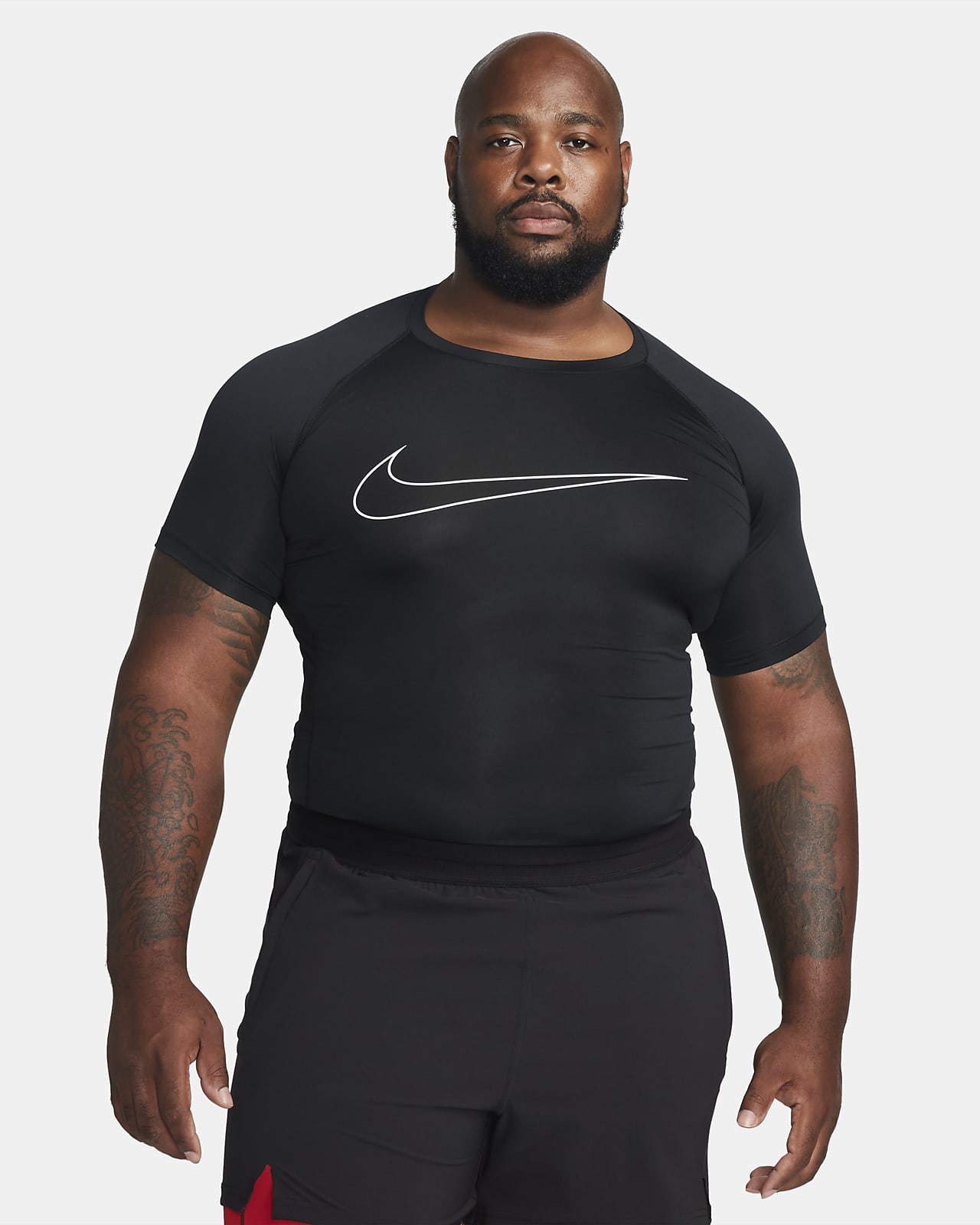 ineffektiv munching stål Nike Pro Dri-FIT Men's Tight-Fit Short-Sleeve Top. Nike LU