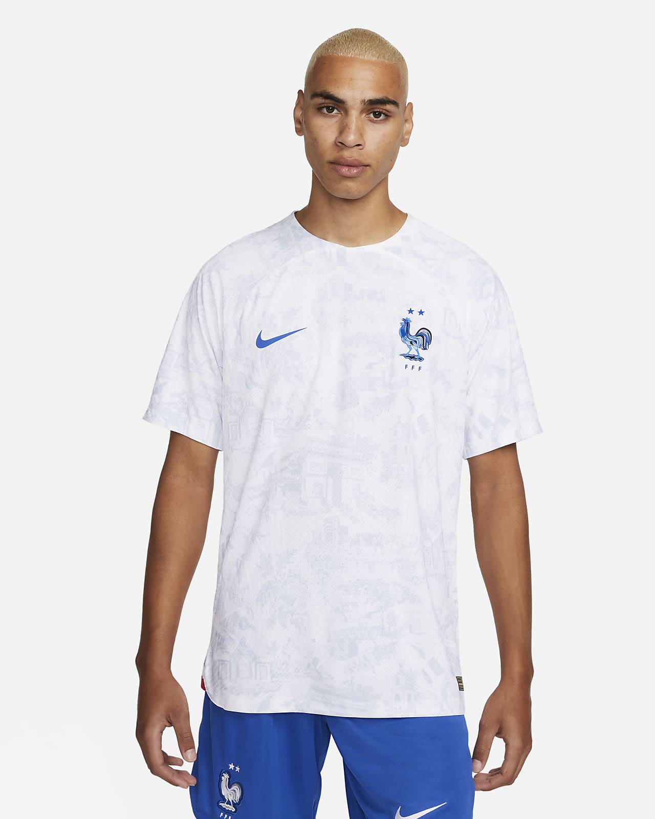 FFF 2022/23 Match Uit Nike Dri-FIT ADV voetbalshirt voor heren. Nike BE