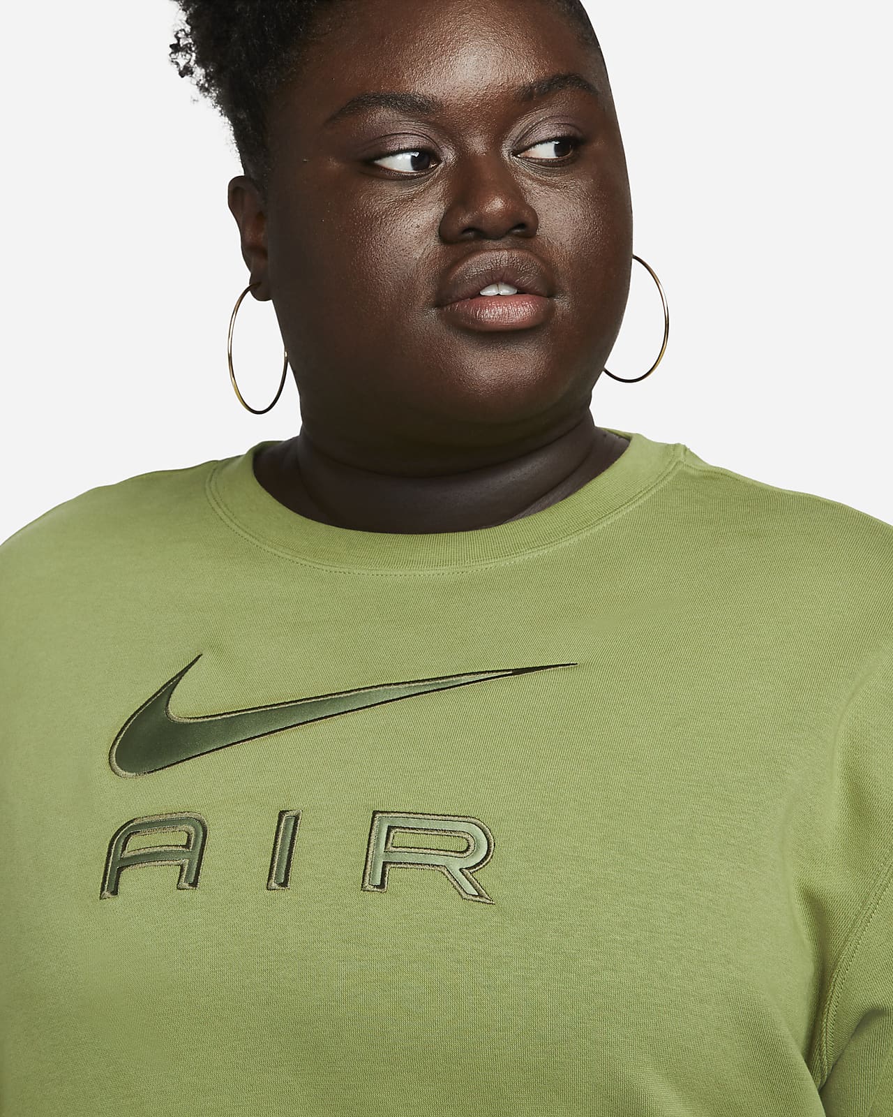 Nike Air Women's French Terry Crew Sweatshirt (Plus Size). Nike AE