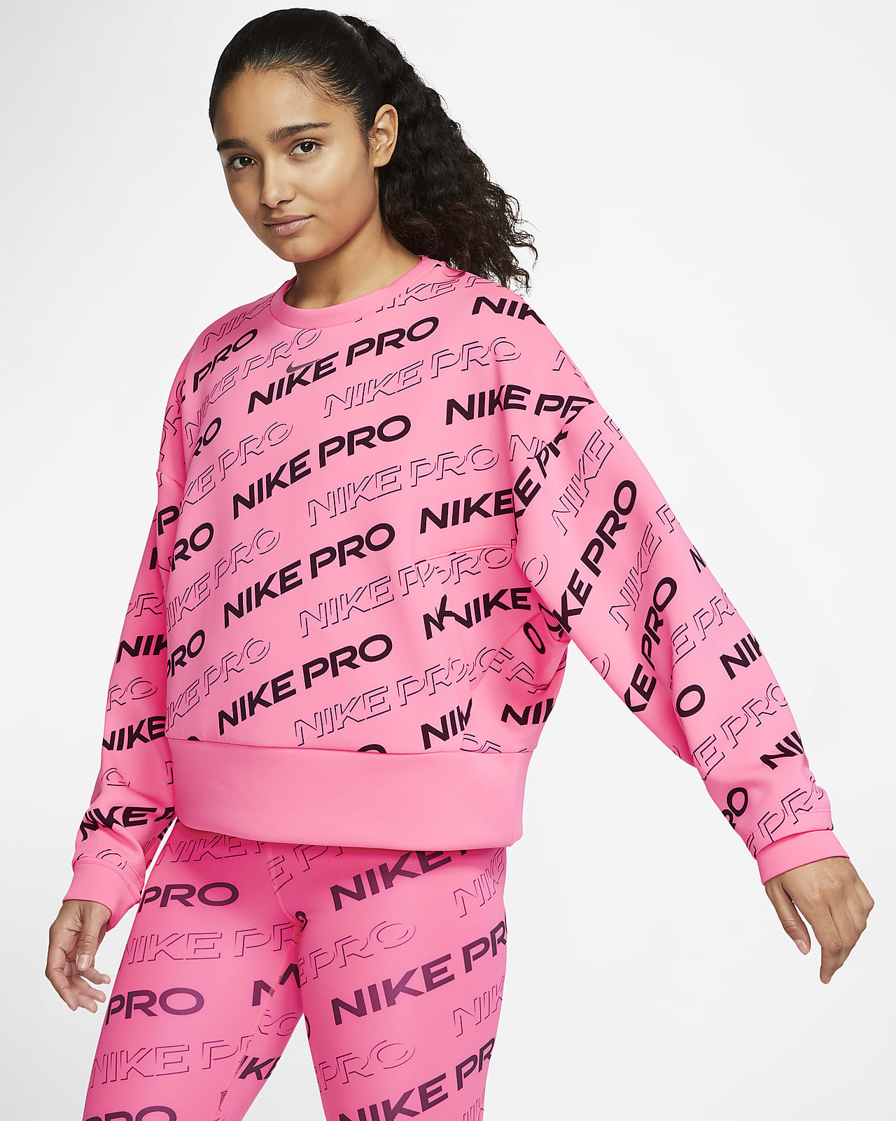 nike pro women's sweatshirt