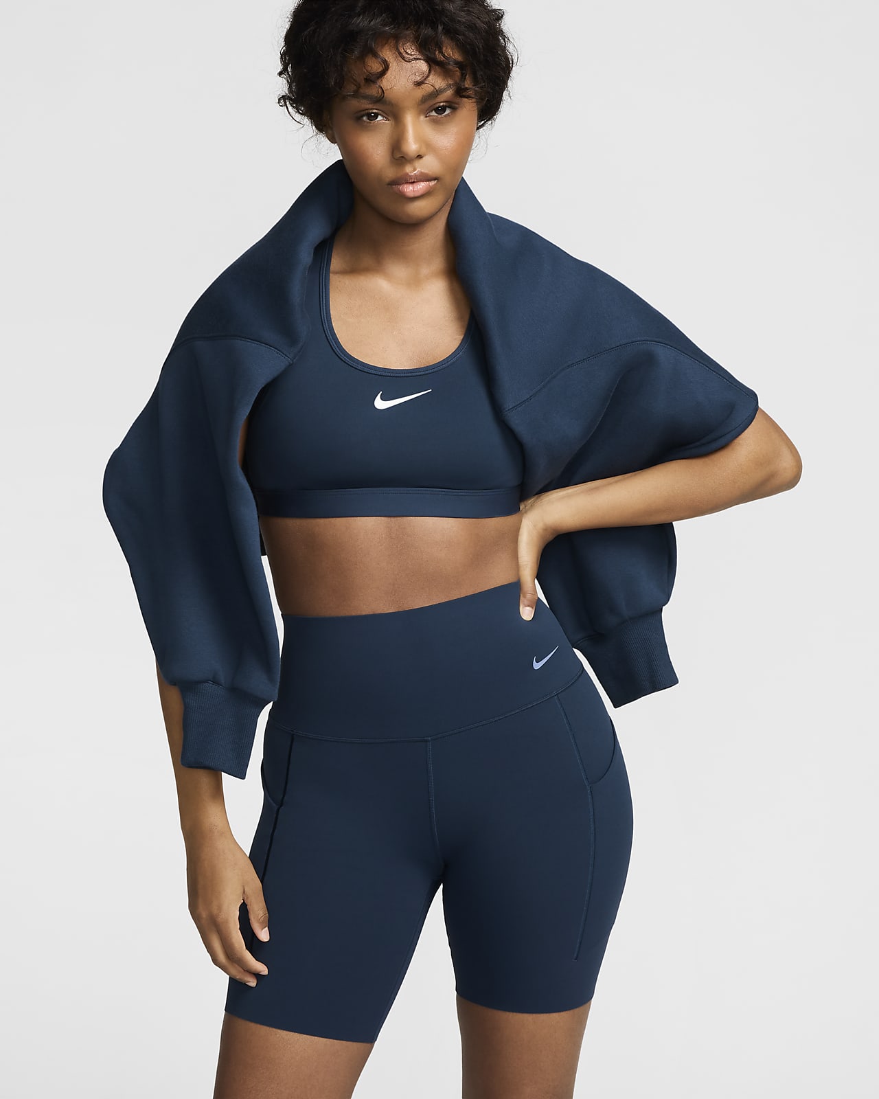 Nike Universa Women's Medium-Support High-Waisted 8" Biker Shorts with Pockets