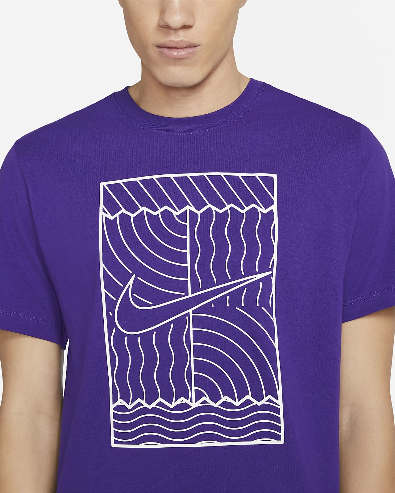 nike court purple shirt