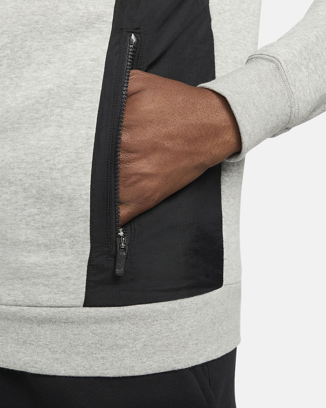Nike Sportswear Hybrid Full-Zip Fleece Hoodie. Nike CZ