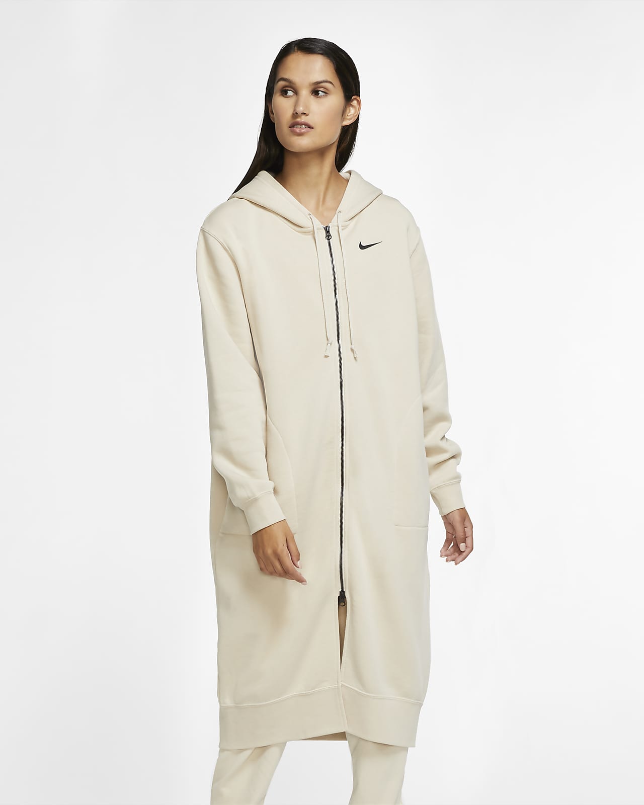 Sudadera larga de tejido Fleece con cierre completo para mujer Nike  Sportswear. Nike.com
